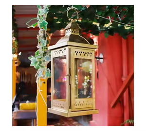 Vente en gros de lanternes Ramadan Eid décoratives de style marocain pour la décoration de mariage et de maison support en métal antique avec design vintage - Product Image 4