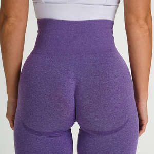 Pantalones cortos de Yoga de cintura alta personalizados para mujer, tela transpirable, deportes, entrenamiento, informal, sólido - Product Image 1