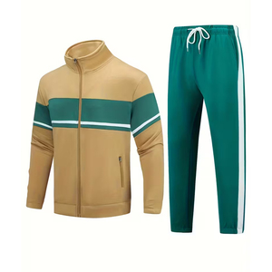 Ensemble de survêtement de football pour hommes en gros, hiver, fermeture éclair, manches longues, col montant, respirant, séchage rapide, design 2 en 1, entraînement en club - Product Image 1