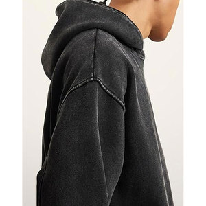 Sudaderas Extra Grandes para Hombre, Gruesas y Pesadas, de Felpa 100% Algodón, Lavadas con Ácido, Personalizadas, Venta al por Mayor de Fábrica - Product Image 4