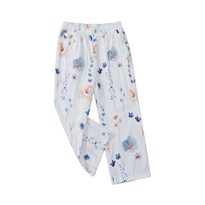 Imprimés floraux taille moyenne pantalon décontracté pour femmes de grande taille coton confortable respirant pour les vêtements d'hiver de tous les jours - Product Image 1