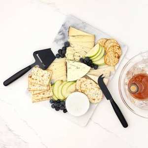 Ensemble de spatules à fromage en acier inoxydable avec finition noire élégante couverts élégants pour la maison de mariage et le service au restaurant - Product Image 2