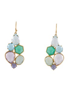 Dernier design, pierre d'hydro-quartz naturelle, boucles d'oreilles pendantes de 15 mm, sertissage en bézel, style hip-hop pour enfants, certifié IGI, HARI OM - Product Image 6