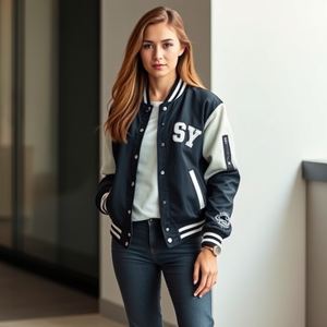 Veste universitaire violette de haute qualité, style streetwear hivernal, épaisse, coupe-vent, écologique, fabrication OEM, disponible en gros, fabriquée au Pakistan - Product Image 4