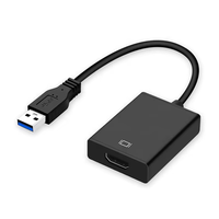 Cable Adaptador USB a HDTV, USB-A Macho a Puerto HD Hembra, Conversor 1080p de PVC para Computadora, Proyector, Monitor