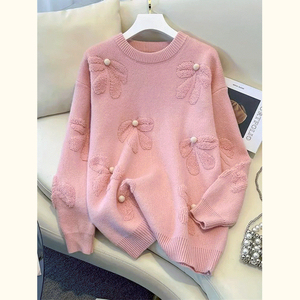 Sudadera con Capucha Jacquard Transpirable Antiarrugas de Nailon/Acrílico para Mujer, Estilo Casual de Otoño 2025, Personalizable y Duradera, Tejido Plano Color Durazno - Product Image 5