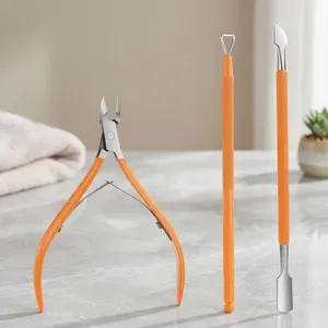 MORGANS INDUSTRIES Professional Stainless Steel Cuticle Nipper Sharp Blades Wide Jaw Opening Pink Handle for Baby Child <b>Nails</b> - Product Image 1