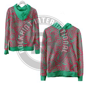 เสื้อฮู้ดดี้พิมพ์ลายหรูหราทั้งตัว แบบสั่งทำได้ ทรงบ็อกซี่ ครอป ยูนิเซ็กซ์ ผ้าฝ้ายฟลีซ 100% เสื้อฮู้ดดี้ผ้าฝ้ายเนื้อหนา น้ำหนักมาก - Product Image 3