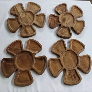 Plateau à Pizza en Bois Massif Personnalisé en Gros Planche de Service et Bols en Bois Poli Peel Vaisselle Élégante - Product Image 6