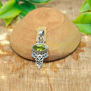 Collier avec pendentif en argent Sterling 925, péridot vert naturel, fait à la main, Vintage, style Boho, filigrane, bijoux pour femmes, cadeau de noël - Product Image 6
