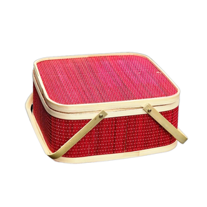 ตะกร้าของขวัญไม้ไผ่มีสไตล์สินค้าขายดี: ของขวัญเป็นมิตรกับสิ่งแวดล้อมพร้อมสัมผัสส่วนตัวที่มีคุณภาพสูง - Product Image 1