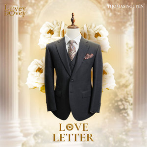 Traje de Boda Negro de Lujo a Medida para Hombre, Estilo Carta de Amor |   Colección Lovey Dovey |   Hecho en Vietnam - Product Image 1