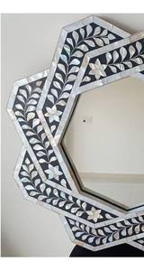 Miroir mural moderne fait à la main en incrustation de nacre Design décoratif de luxe de qualité supérieure pour la maison, hôtel, salon, mariage, intérieurs - Product Image 4