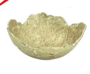 Cuenco para servir de aluminio y Metal de forma redonda con acabado dorado de último diseño 2025 para el hogar - Product Image 3