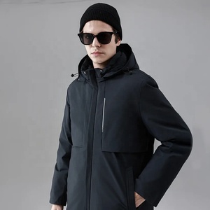 Mego Industry <b>Men's</b> <b>Long</b> Puffer Jacket <b>Black</b> Winter Thick Warm Zipper <b>Coat</b> 100% Polyester Casual - Product Image 6