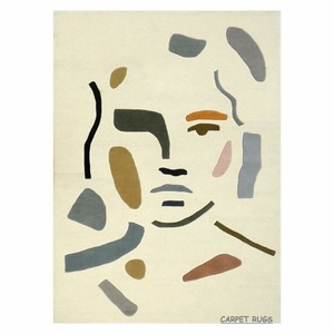 High Quality Handmade Premium Tufted Wool Embroidered Abstract Flower Rug Silk Material Roll for Home Work Living Bedroom Prayer - Product Image 2