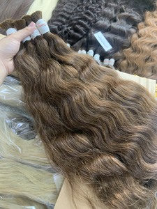 Precio al por mayor Extensiones de cabello a granel Fuertes y sin enredos Doble ahogamiento 100 gramos Todos los colores 32 pulgadas - Product Image 4