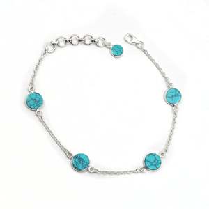 Luxury Lucky Designer <b>Bracelet</b> With Turquoise Gemstone Made From 925 Sterling Silver Jewelry Handmade Boho Jewelry At Wholesale - Product Image 1