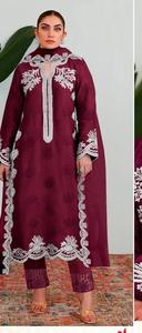Nouveau Kurtis brodé de georgette de renard pakistanais avec soie visqueuse Dupatta vêtements indiens et pakistanais fabriqués à la main - Product Image 2