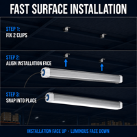 Nouvelle Arrivée Promotionnelle : Projecteur LED Tri-Proof IP65 pour Habitation, Lampe 1200mm, Corps en PC Durable, Angle de Faisceau 120°, Usage Commercial, Haute Puissance 18W-48W