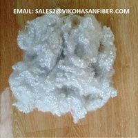 Vikohasan 7D HCS White II Fibra cortada de poliéster reciclado del fabricante GRS Certificado Sintético Siliconizado Hueco Conjugado
