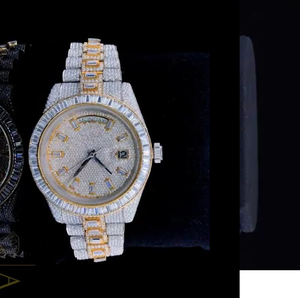41MM de lujo hecho a mano VVS Moissanite Diamante tachonado Bling Iced Out reloj Hip Hop relojes de pulsera para hombres mujeres regalos - Product Image 1