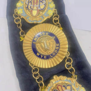 Vintage Wye Lodge No 588 Collar Ceremonial Masónico Fraternal Regalia Coleccionable - Product Image 4