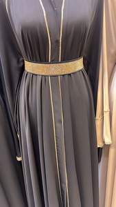 2024 <b>Dubai</b> Collection Beautiful Black Traditional Islamic <b>Kaftan</b> Abaya for Women Handcrafted with Long Pants - Product Image 2