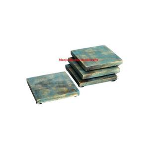 Dessous de verre en bois personnalisé indien du meilleur produit de qualité design avec matériau en résine de taille différente pour la décoration de la maison et de la table - Product Image 1