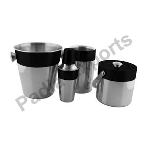 Ensemble de bar en métal noir élégant et élégant Design classique avec ensemble d'outils Shiver Black Essential pour les barmans - Product Image 2