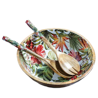Bol en bambou naturel Serveurs à salade en bois respectueux de l'environnement pour la fête pour la soupe Collation aux fruits Fabrication de salade inspirée par le Vietnam