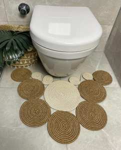 VIETNAM Custom Natural Woven Water Hyacinth Placemats Seagrass Thick Rattan Round Non-Slip Handmade Braided <b>Dinner</b> Tablemat - Product Image 1