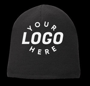 Bonnet d'hiver chaud en acrylique jacquard avec broderie exquise de logo personnalisé bonnet en tricot uni de couleur unie - Product Image 5