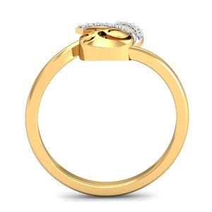 Bohemia Swirl Brass Lab Created Zircon Gemstone <b>Ring</b> 18k <b>Gold</b> Plated Hollow Cutout Women's Wedding <b>Ring</b> - Product Image 3