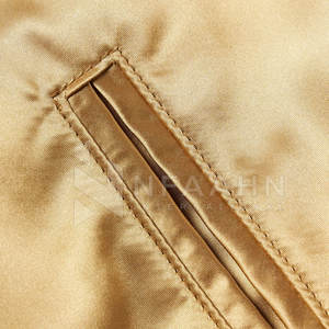 Veste d'hiver en satin sur mesure pour hommes avec col montant chaud Produit de gros chaud - Product Image 5