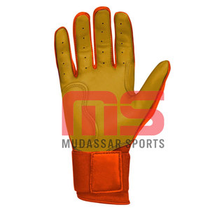 Gants de frappeur de baseball professionnels en cuir et bambou, sur mesure, haute qualité, antidérapants, durables, respirants, pour droitier, personnalisables - Product Image 2