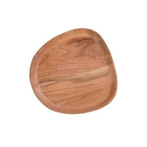 Assiette de chargeur de forme ronde en bois massif avec logo personnalisé assiettes de chargeur de nourriture en bois pour servir au mariage - Product Image 3
