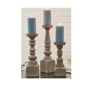 Bougeoir de pilier en bois traditionnel de ferme Bougeoir rustique pour Noël et la célébration du Nouvel An de Pâques - Product Image 4