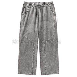 Pantalons de survêtement modernes à effet délavé, coupe unique et confortable, vêtements de mode, pantalons de survêtement à effet délavé - Product Image 1