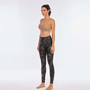 Mallas de Yoga para gimnasio para mujer, ropa activa personalizada a granel, compresión suave, cintura media, algodón sólido/bambú, transpirable, Impresión de logotipo personalizado - Product Image 2