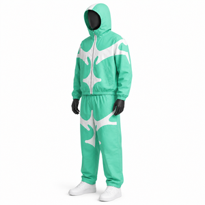 Wholesale Nylon Zip-Up Training Jogging Suits Plus Size Streetwear Polyester Windbreaker for Spring Spring Season <b>Tracksuit</b> - Product Image 3