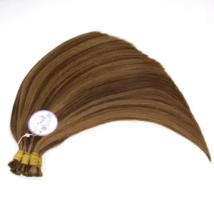 도매 100 베트남어 처녀 표피 정렬 금발 다른 색상 인간의 머리 더블 품질 그린 만들기 천재 씨실