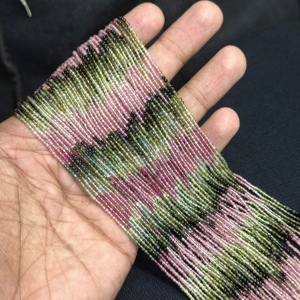 Cuentas de piedras preciosas redondas lisas de turmalina múltiple de 2mm al por mayor, cuentas de turmalina natural para la fabricación de joyas a granel - Product Image 5