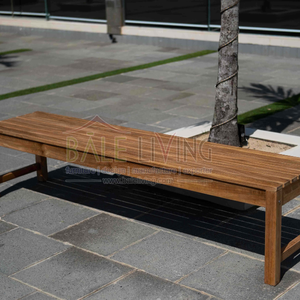 Banco Catalina de diseño minimalista para uso en exteriores Buena calidad fabricado en madera maciza de teca a buen precio - Product Image 1