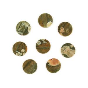 อัญมณีควอตซ์สีเขียวธรรมชาติ Ravab Gems ยอดขายดีที่สุด งานแฮนด์เมด ผิวเรียบ แบน ขนาดสั่งทำได้ ขัดเงาอย่างดี ขายส่งเครื่องประดับ - Product Image 2