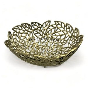 Luxueux qualité métal plaqué or Unique fantaisie accrocheur Look Fruits et autres articles de table de service bols de pièce maîtresse - Product Image 5