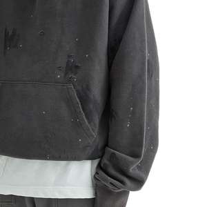 Fabricants de vêtements, sweat-shirt vintage délavé à l'acide pour hommes, coton, échantillon, streetwear, sweats à capuche surdimensionnés - Product Image 5