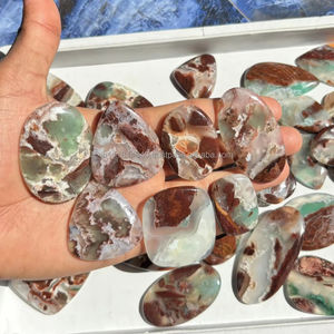 Piedra preciosa suelta verde cabujón Aquaprase Natural de alta calidad para hacer joyas piedra curativa - Product Image 3