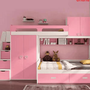 Lit superposé intelligent Ohaha avec armoire intégrée - GTTM002 - Product Image 1