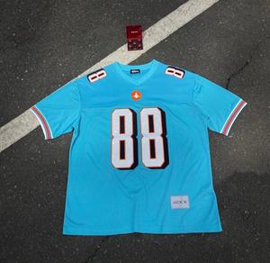 Tissu en maille surdimensionné hommes Polyester rétro maillot de Football américain haute qualité Sublimation Boxy maillot de Rugby court - Product Image 1